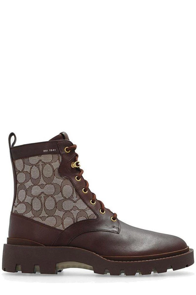 商品Coach|Coach Citysole Monogram Pattern Lace-Up Boots,价格¥1458,第1张图片