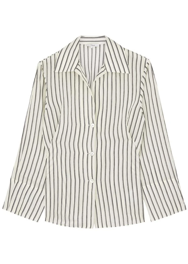 商品Vince|Striped rayon-blend shirt,价格¥1040,第1张图片