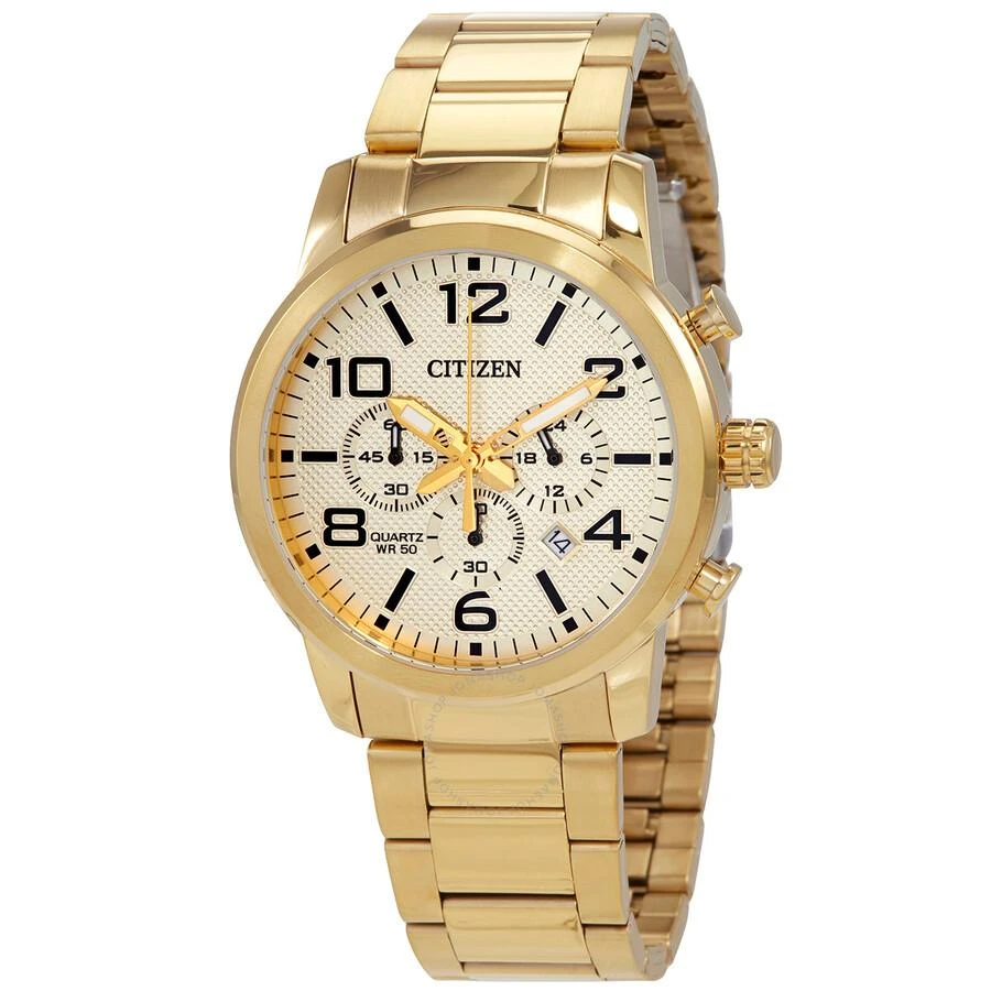 商品Citizen|Open Box - Citizen Chronograph Quartz Champagne Dial Men's Watch AN8052-55P,价格¥662,第1张图片