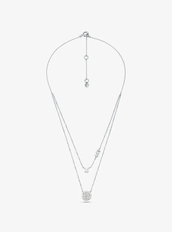 商品Michael Kors|Precious Metal-Plated Sterling Silver Pavé Disc Layering Necklace,价格¥1115,第2张图片详细描述