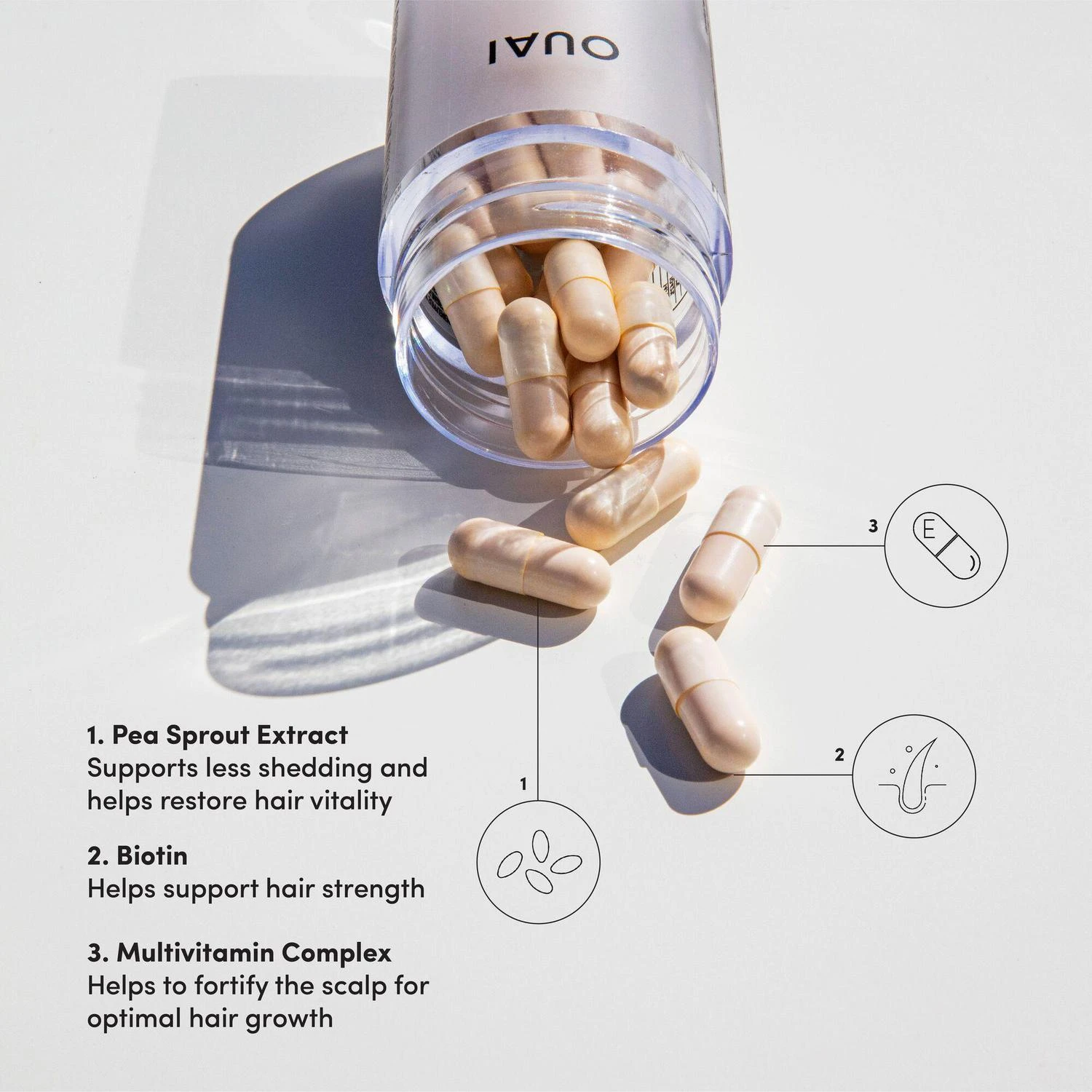 商品OUAI|Hydrating Scalp Serum & Supplements Set for Healthy, Fuller Looking Hair,价格¥585,第4张图片详细描述