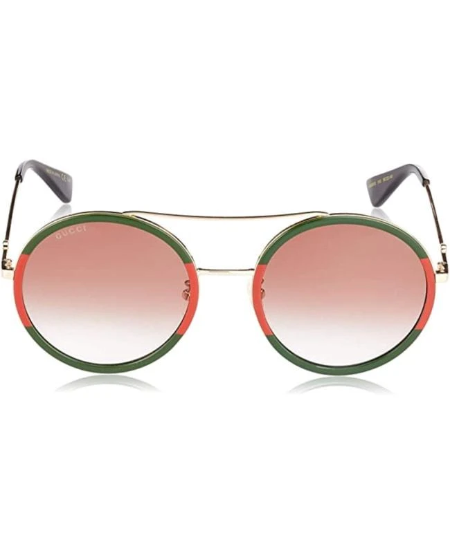 商品Gucci|Gucci  Polarized Green Red Gold Brown Lens  Women's Sunglasses GG0061S-010,价格¥1450,第2张图片详细描述