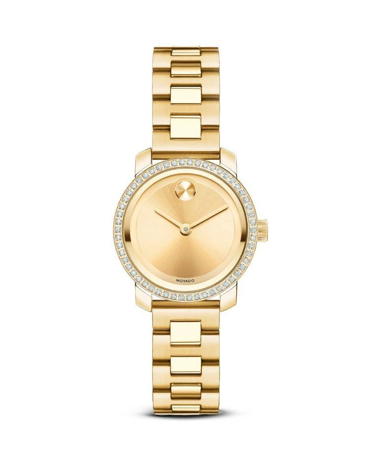 商品Movado BOLD|Yellow Gold Ion-Plated Stainless Steel Watch with Diamonds, 25mm,价格¥6710,第1张图片