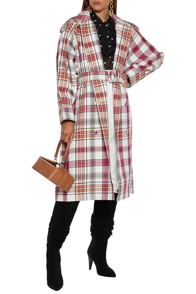 商品Zimmermann|Ladybeetle checked cotton-blend gabardine trench coat,价格¥3018,第4张图片详细描述