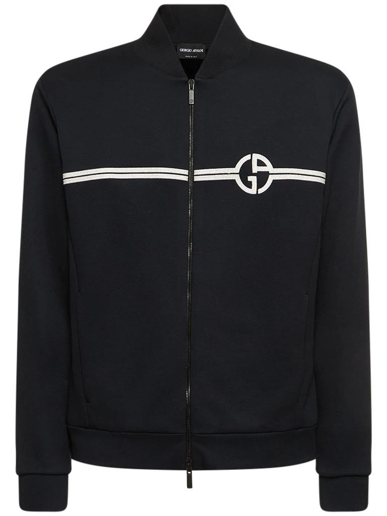 商品Giorgio Armani|Logo Knit Blouson Jacket,价格¥4798,第1张图片