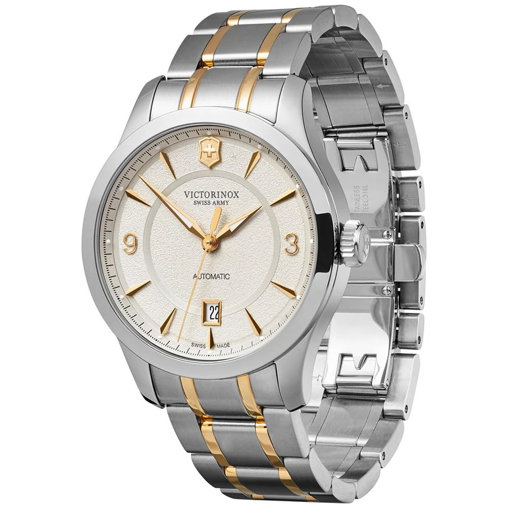 商品Swiss Army|Men's Automatic Alliance Mechanical Two-Tone Stainless Steel Bracelet Watch 40mm,价格¥8186,第2张图片详细描述