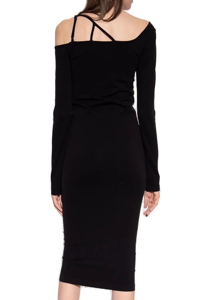 商品Helmut Lang|Helmut Lang Asymmetric One-Shoulder Midi Bodycon Dress,价格¥947,第3张图片详细描述