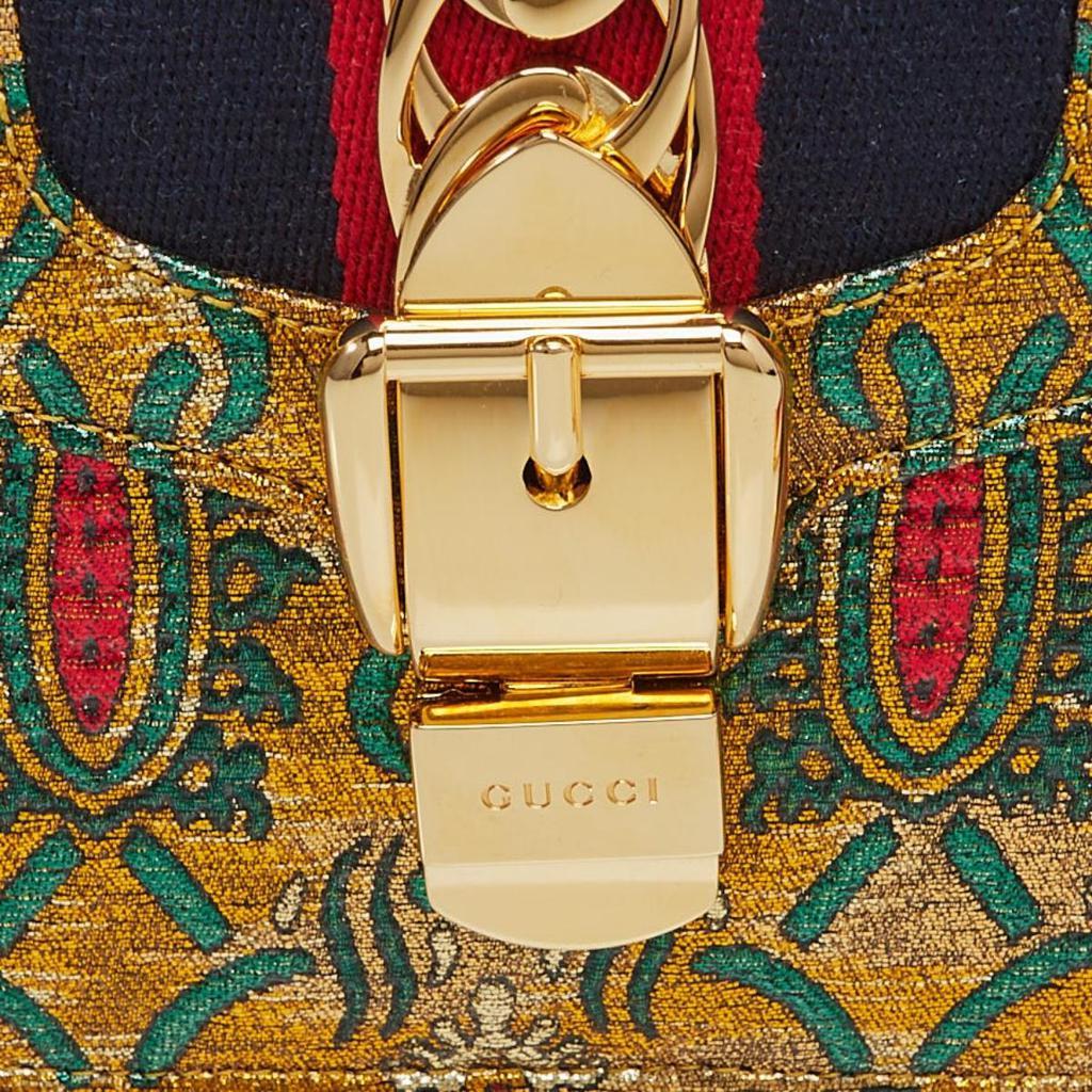 商品Gucci|Mini Sylvie Multicolor Brocade Bag,价格¥12288,第7张图片详细描述