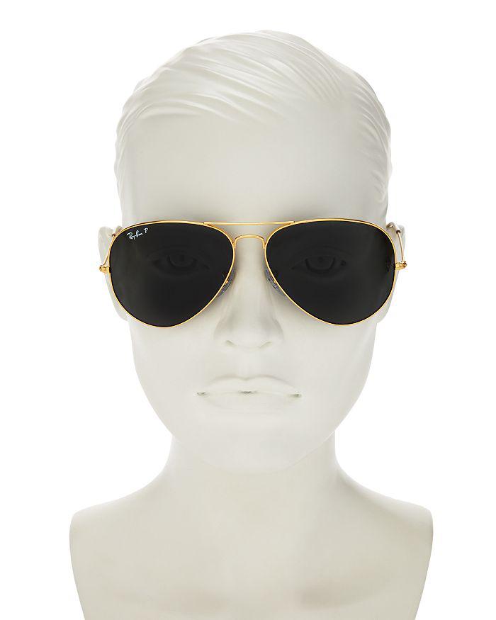 Polarized Classic Aviator Sunglasses, 62mm 墨镜商品第2张图片规格展示