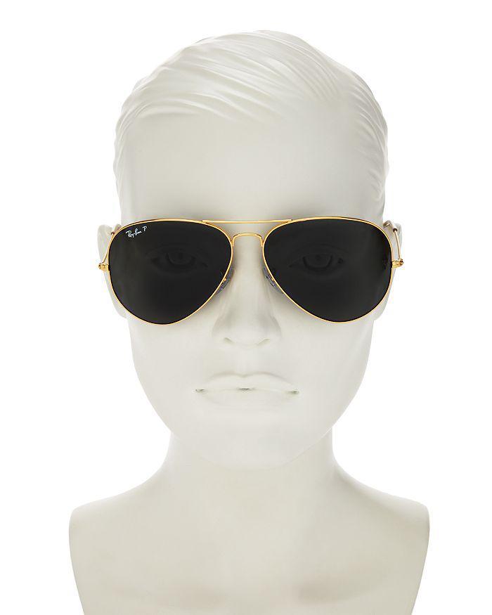 商品Ray-Ban|Polarized Classic Aviator Sunglasses, 62mm 墨镜,价格¥1178-¥1681,第4张图片详细描述