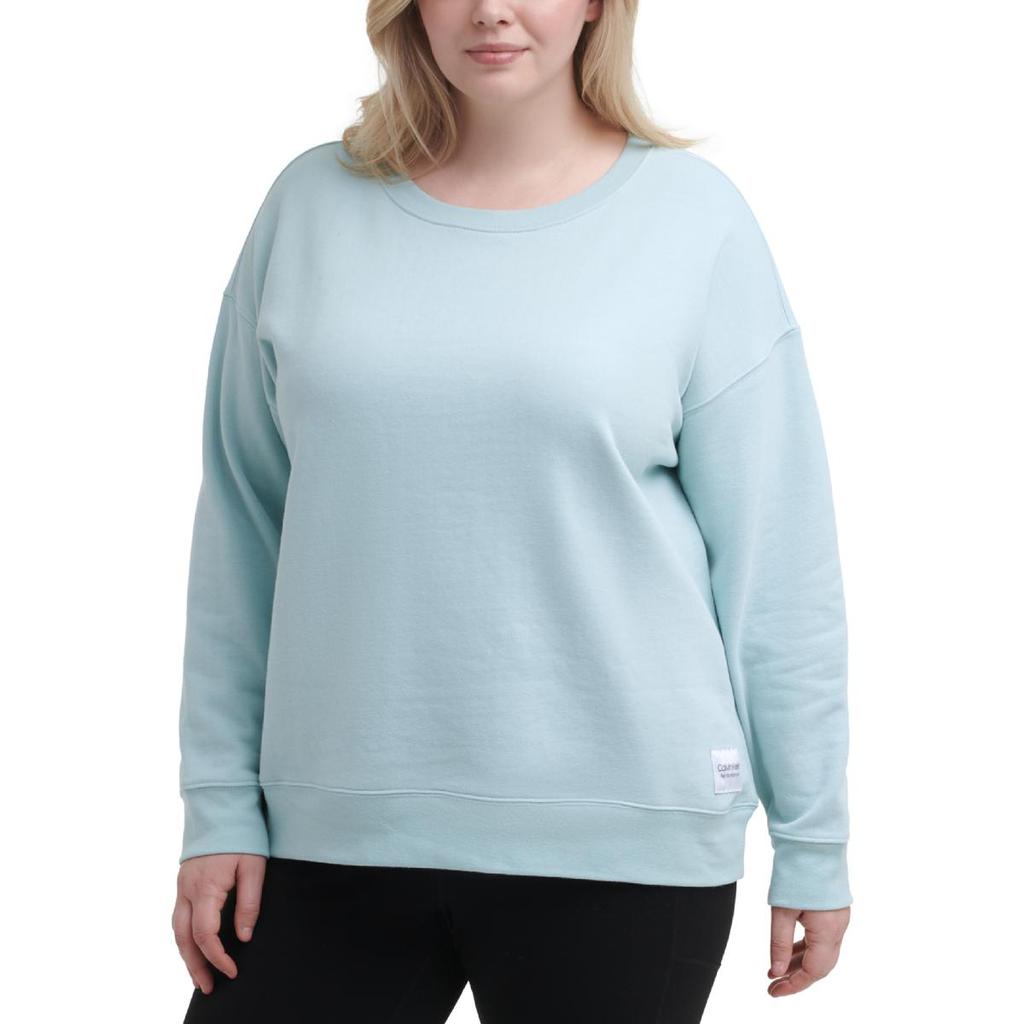 Calvin Klein Performance Womens Plus Fleece Pullover Sweatshirt商品第1张图片规格展示