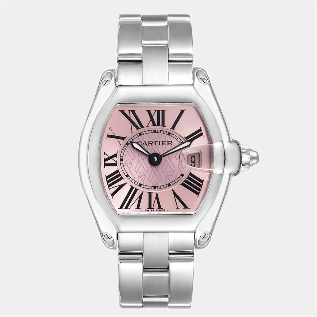 商品[二手商品] Cartier|Cartier Roadster Pink Ribbon Breast Cancer Awareness LE Ladies Watch W62043V3 36 x 30 mm,价格¥30119,第1张图片