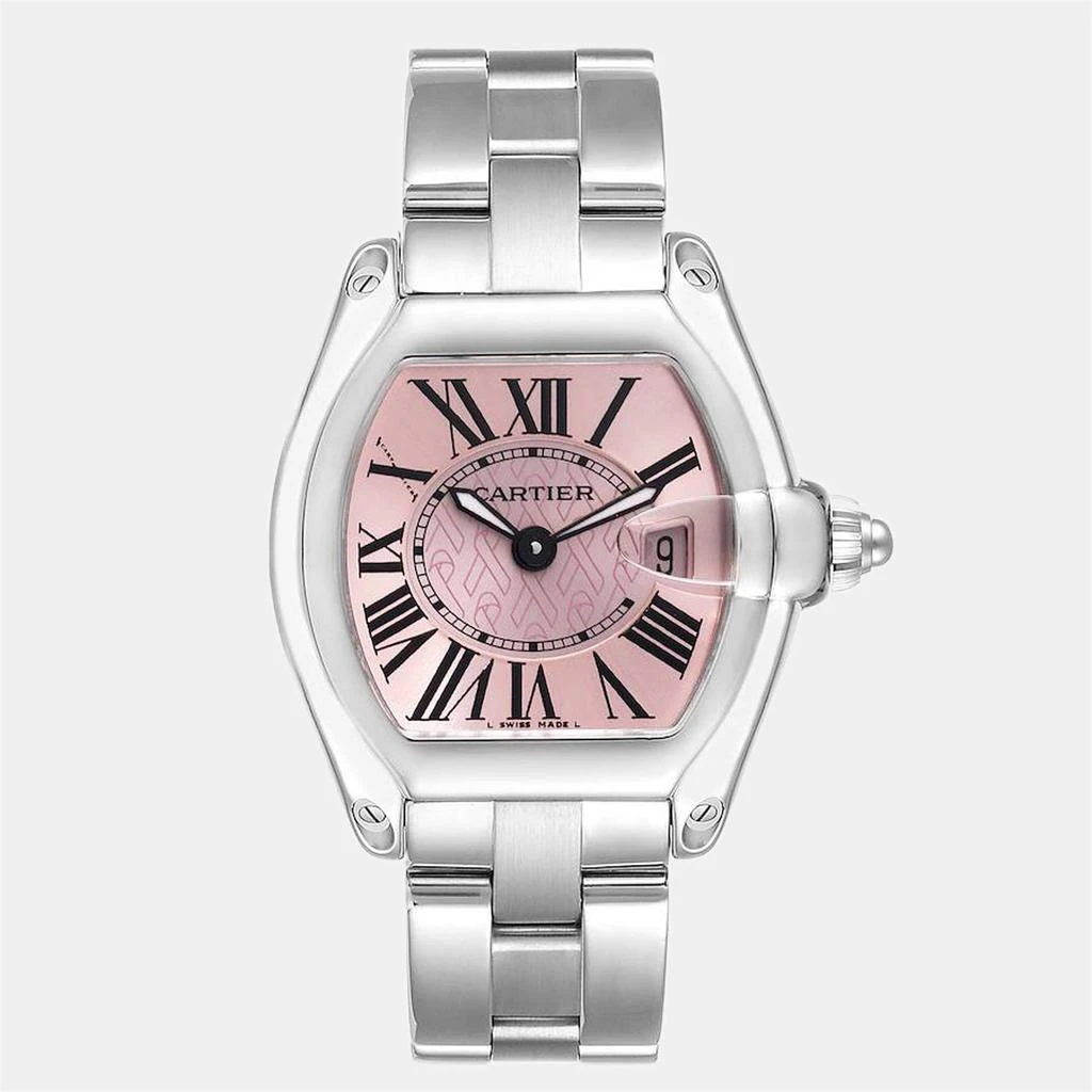 商品[二手商品] Cartier|Cartier Roadster Pink Ribbon Breast Cancer Awareness LE Ladies Watch W62043V3 36 x 30 mm,价格¥36755,第1张图片