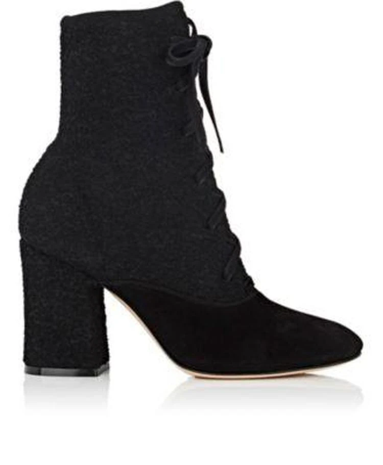 商品Gianvito Rossi|Bouclé-Knit & Suede Ankle Boots,价格¥5274,第1张图片