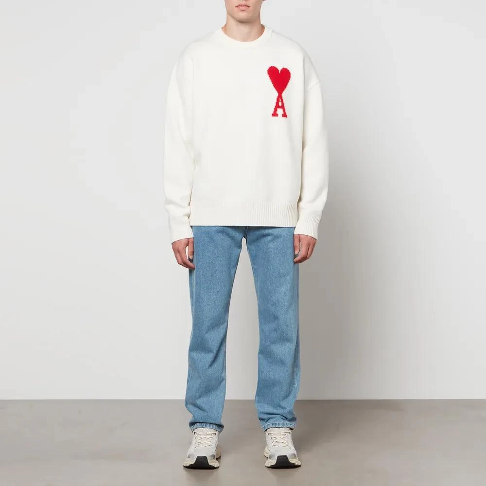 商品AMI|AMI De Coeur Intarsia Virgin Wool Jumper,价格¥3219,第3张图片详细描述