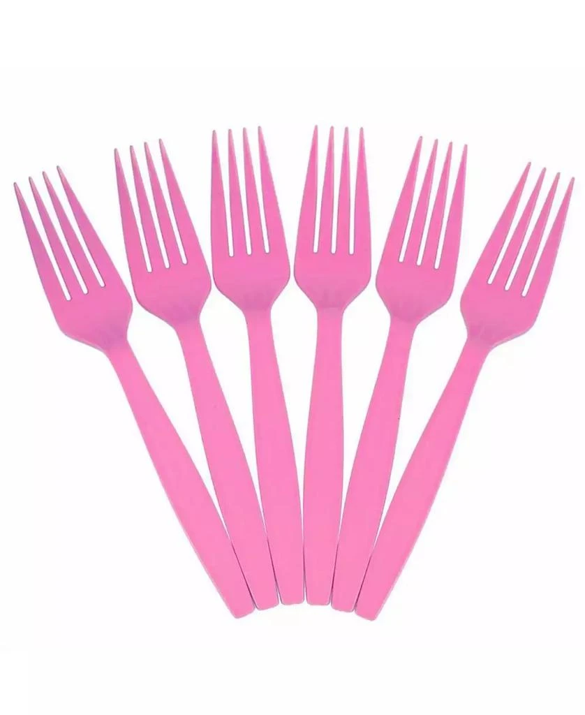 商品JAM Paper|Big Party Pack of Premium Plastic Forks - 100 Disposable Forks Per Box,价格¥112,第3张图片详细描述