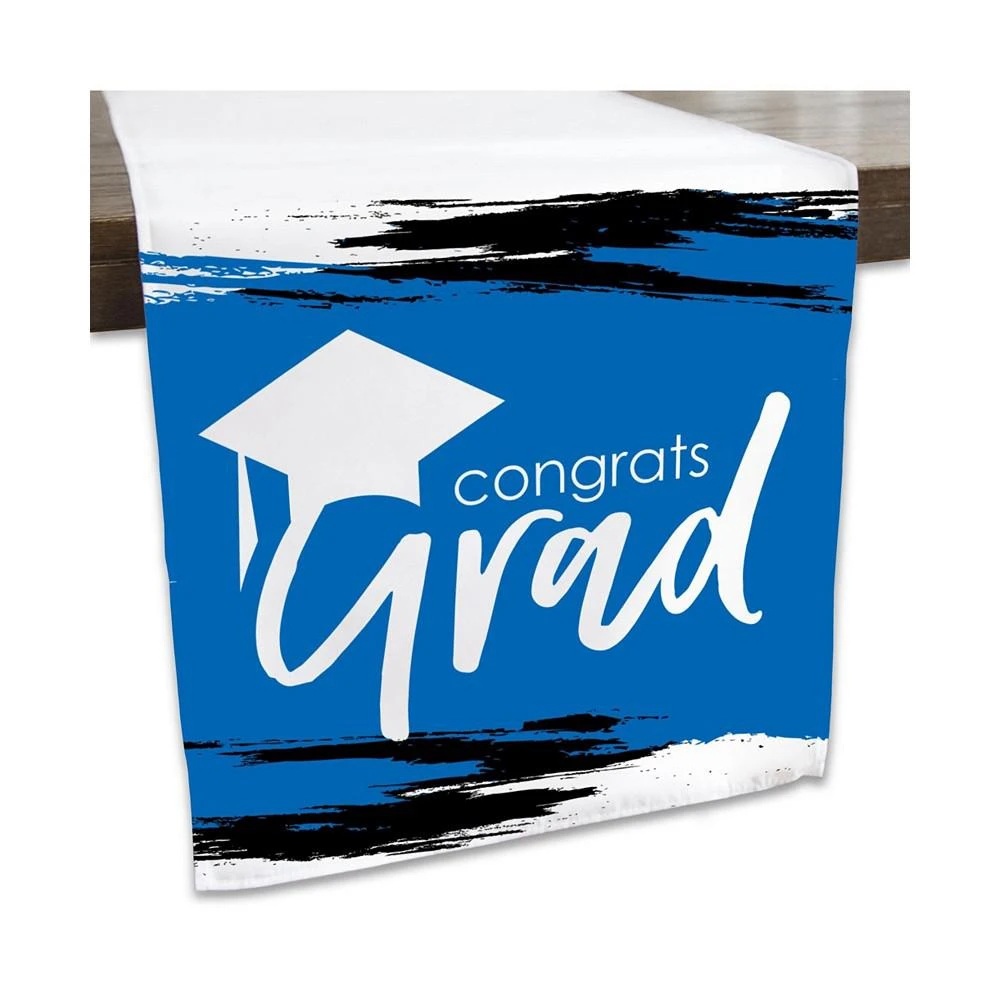 商品Big Dot of Happiness|Blue Grad - Best is Yet to Come Grad Party Decor - Cloth Table Runner 13 x 70 in,价格¥164,第1张图片