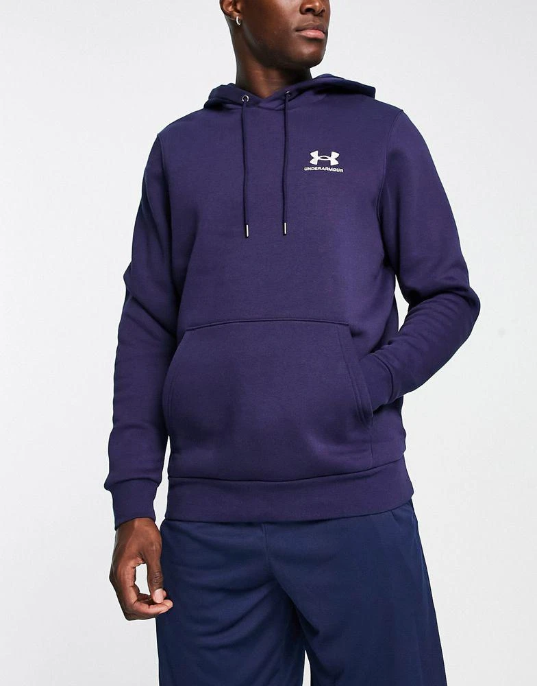 商品Under Armour|Under Armour Training Essential fleece hoodie in navy,价格¥235,第1张图片