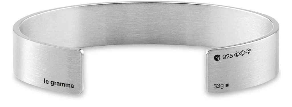 商品Le Gramme|Brushed Sterling silver ribbon bracelet 33g,价格¥4643,第2张图片详细描述