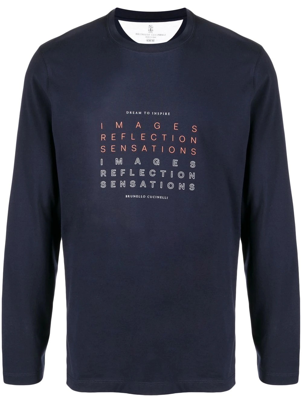商品Brunello Cucinelli|BRUNELLO CUCINELLI 男士深蓝色长袖T恤 M0T618730-CJM32,价格¥2419,第1张图片