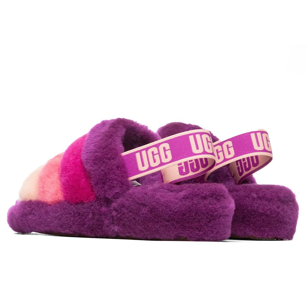 商品UGG|UGG Women's Fluff Yeah Slide - Berrylicious Multi,价格¥380,第3张图片详细描述