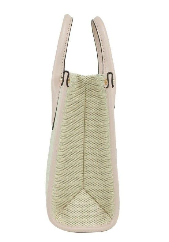 商品Michael Kors|Michael Kors Mirella Small Powder Blush Canvas Shopper Crossbody Handbag Purse,价格¥2126,第3张图片详细描述