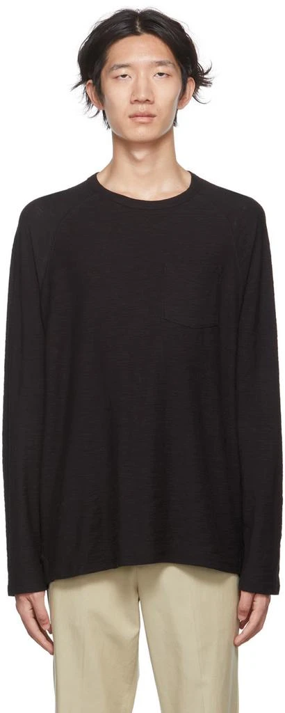 商品Vince|Black Pocket Long Sleeve T-Shirt,价格¥292,第1张图片