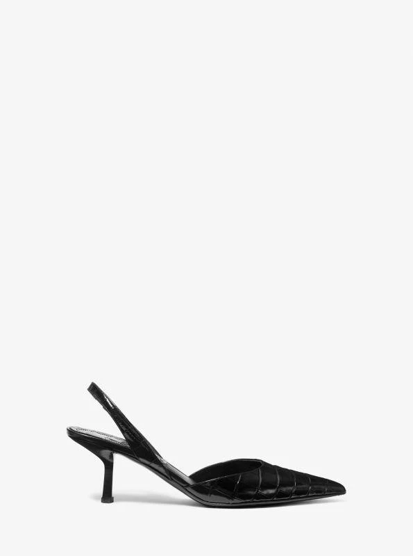 商品Michael Kors|Holly Crocodile Embossed Leather Pump,价格¥2665,第2张图片详细描述