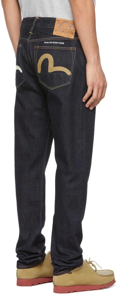 商品Evisu|Indigo Duo-Color Seagull Carrot Fit Jeans,价格¥1195,第3张图片详细描述