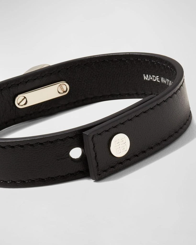 商品Givenchy|Men's G-Chain Silvery Leather Bracelet,价格¥2449,第4张图片详细描述
