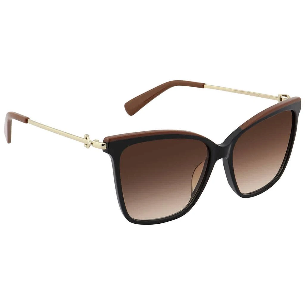 商品Longchamp|Longchamp Brown Gradiient Cat Eye Ladies Sunglasses LO683S 001 56,价格¥298,第1张图片