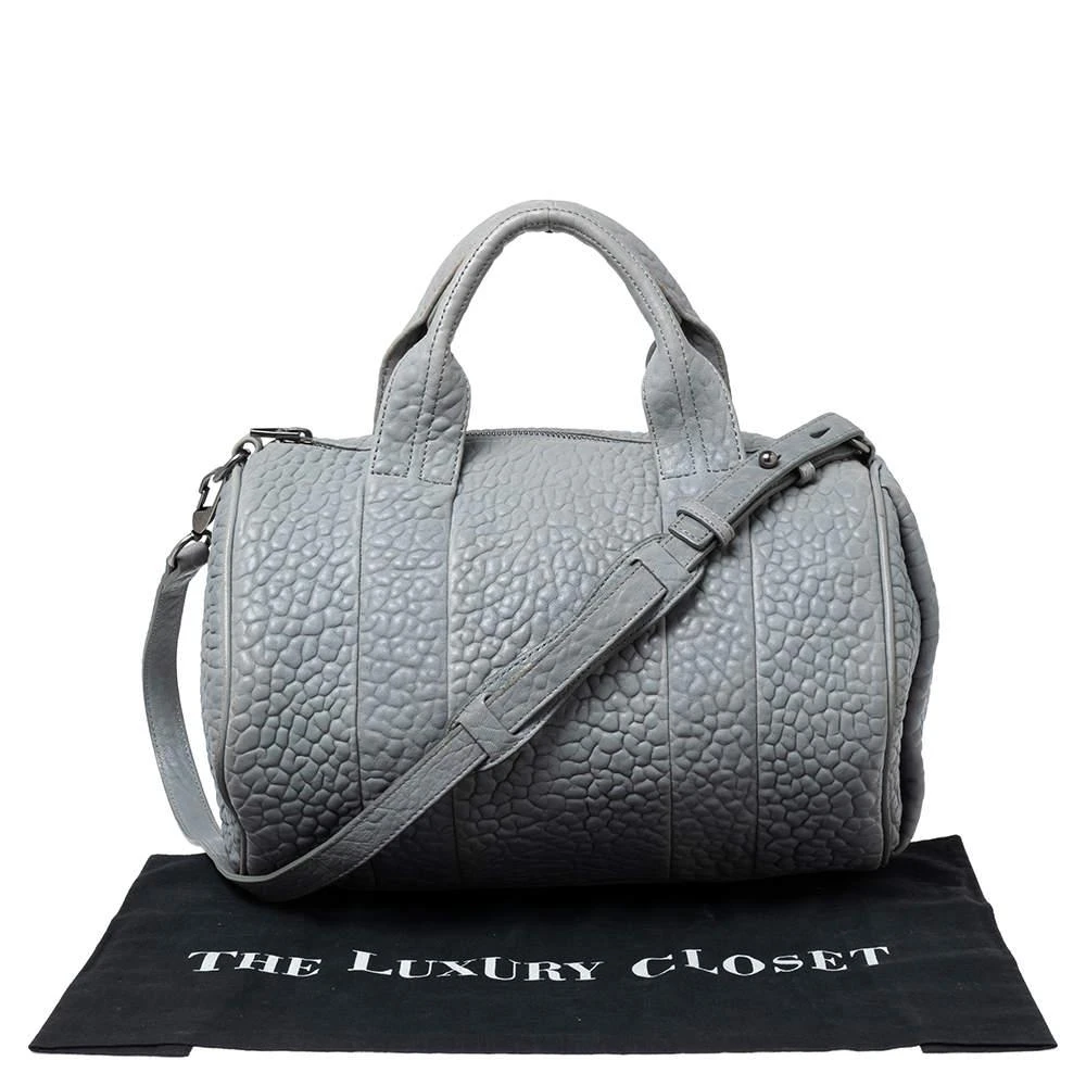 Alexander Wang Pale Blue Textured Leather Rockie Satchel 商品