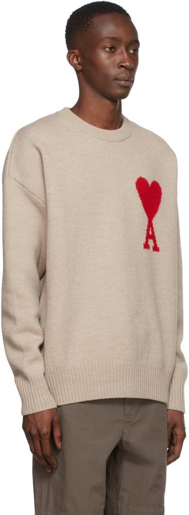 商品AMI|Beige Ami de Cœur Sweater,价格¥3225,第4张图片详细描述