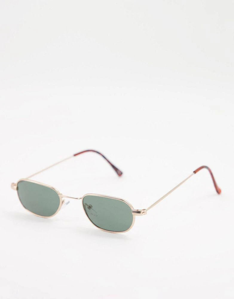 商品ASOS|ASOS DESIGN mini square sunglasses in gold metal,价格¥62,第1张图片