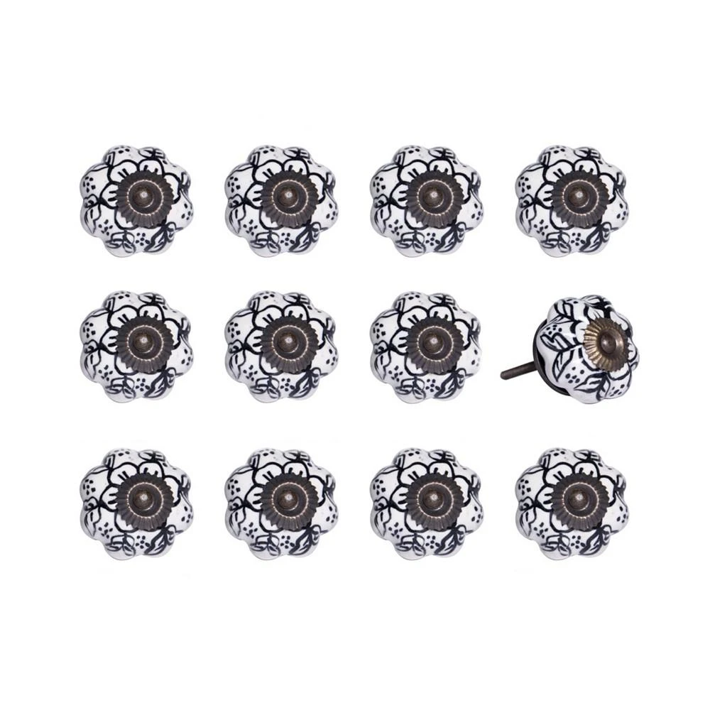 商品KNOB-IT|Handpainted Ceramic Knob Set of 12,价格¥469,第1张图片