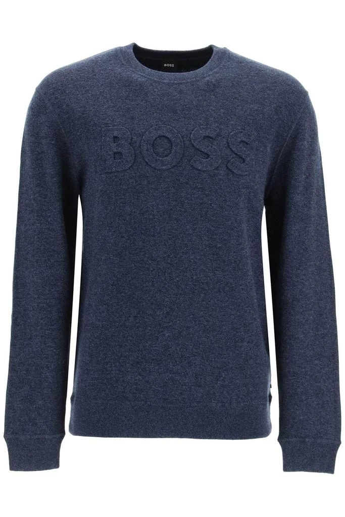 商品Hugo Boss|EMBOSSED LOGO SWEATER,价格¥542,第1张图片