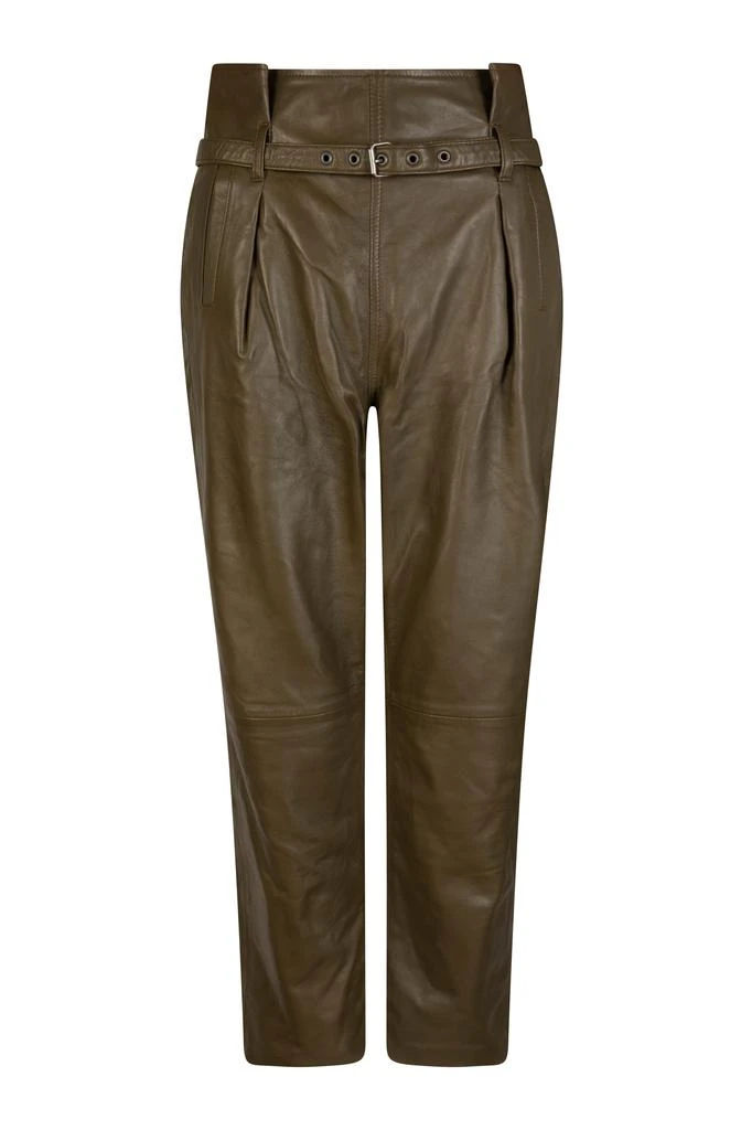 商品Muubaa|Olive islay paperbag waist leather trousers,价格¥3610,第1张图片