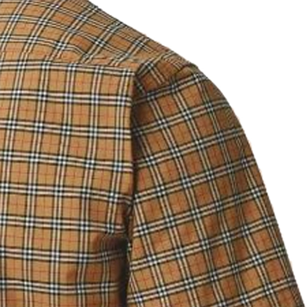 Burberry London,England/卡其色格纹男士短袖衬衫商品第2张图片规格展示