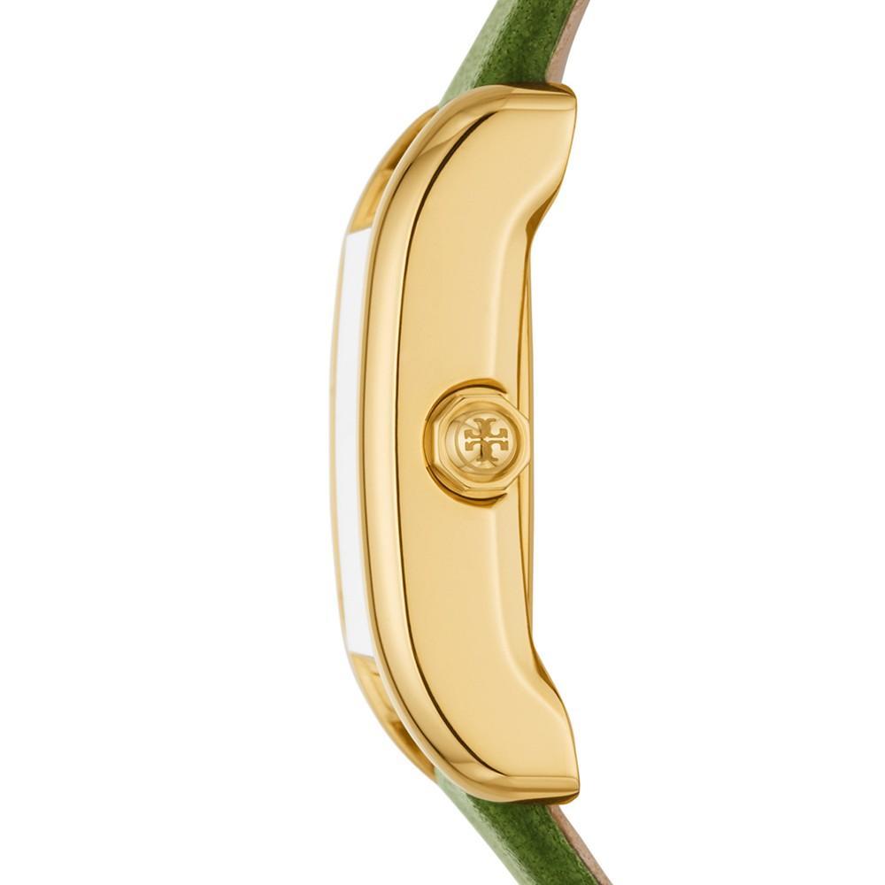 商品Tory Burch|Women's The Eleanor Green Leather Strap Watch 24mm,价格¥1543,第4张图片详细描述