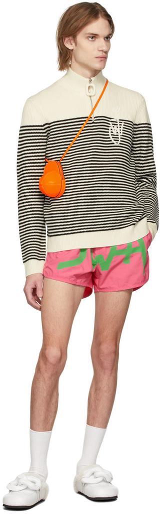 商品JW Anderson|Off-White Puller Striped Zip-Up Sweater,价格¥4218,第6张图片详细描述