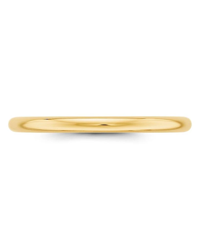 Men's 2mm Half Round Band Ring in 14K Yellow Gold or 14K White Gold 商品