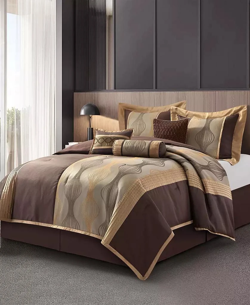 商品Stratford Park|Kath 7-Piece Comforter Set, Brown, California,价格¥1407,第1张图片
