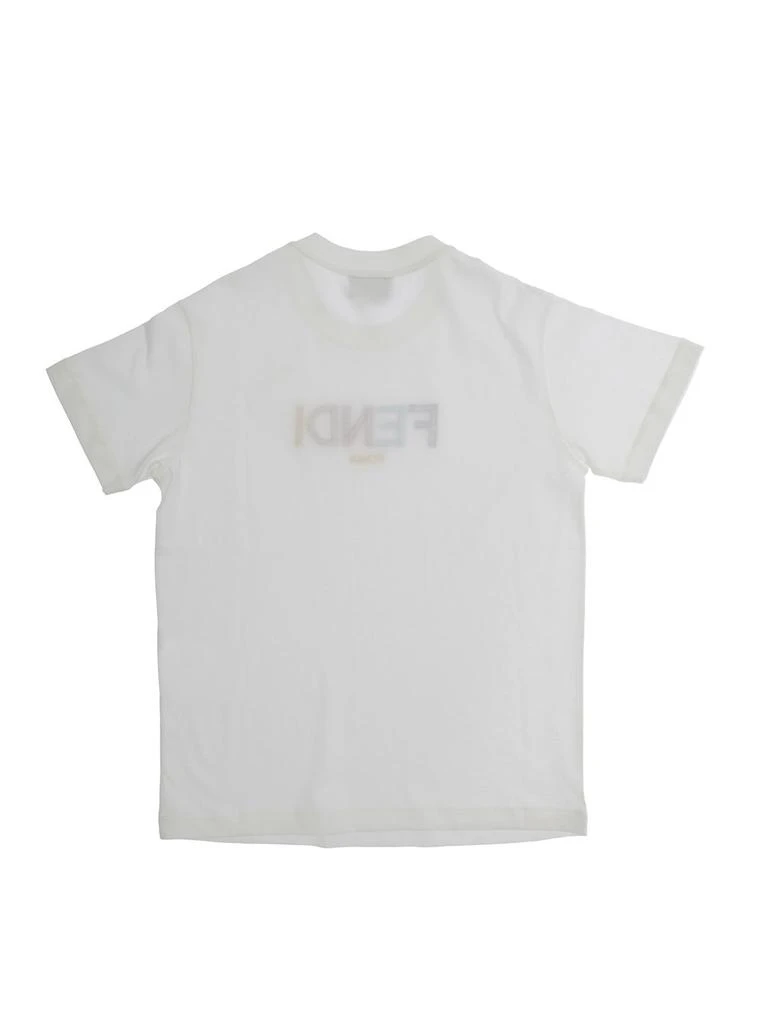 商品Fendi|Fendi Kids Logo Embroidered Crewneck T-Shirt,价格¥1083,第2张图片详细描述