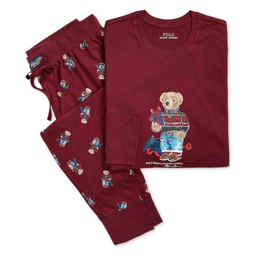 商品Ralph Lauren|Men's 2-Pc. Cotton Polo Bear Pajamas Set,价格¥299,第5张图片详细描述