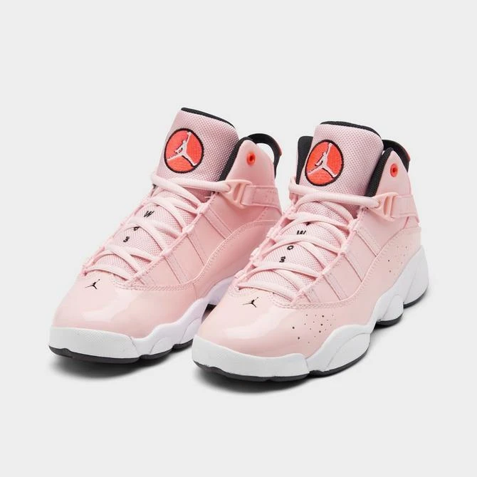 商品Jordan|Girls' Little Kids' Air Jordan 6 Rings Basketball Shoes,价格¥482,第2张图片详细描述