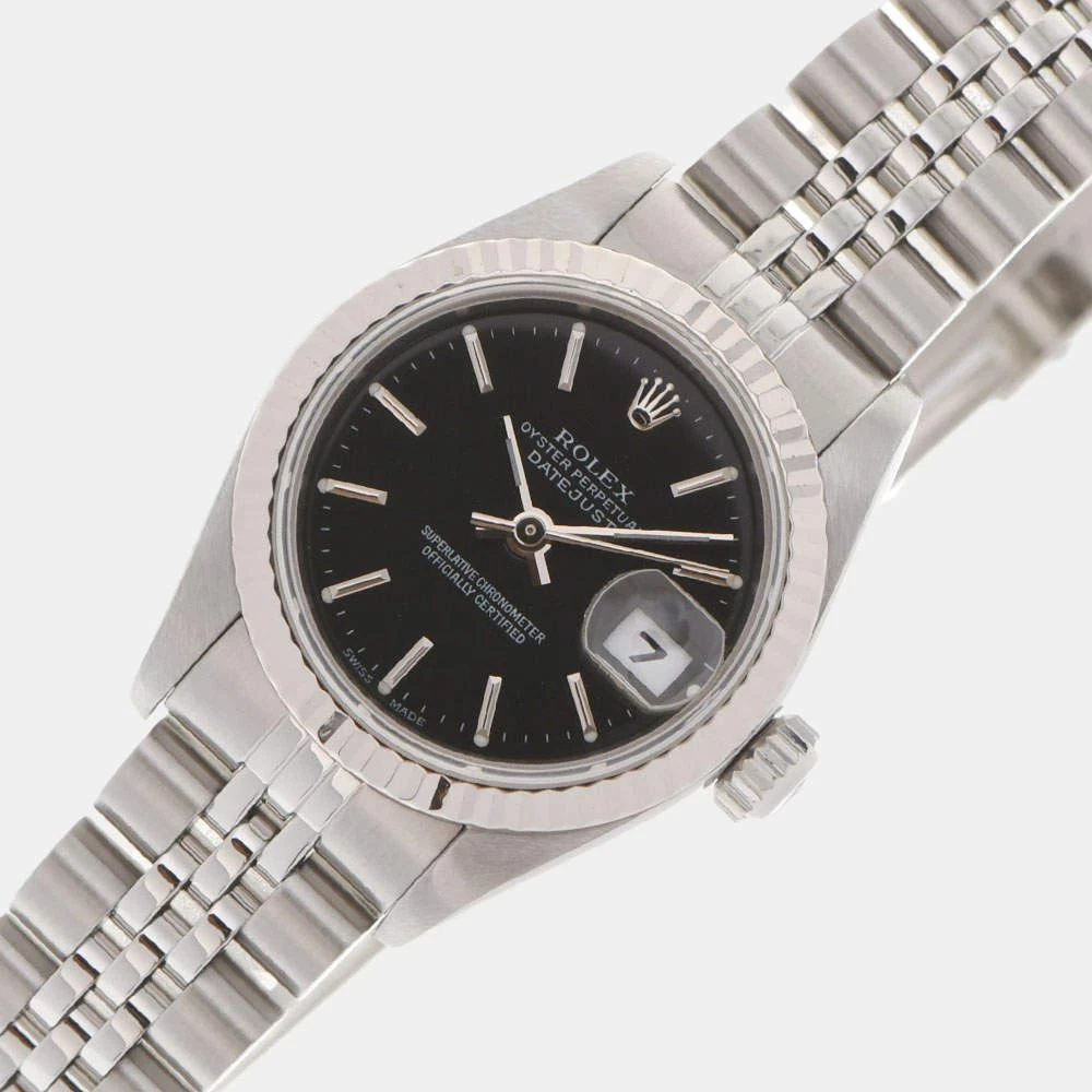 商品[二手商品] Rolex|Rolex Black 18K White Gold And Stainless Steel Datejust 79174 Women's Wristwatch 26 mm,价格¥36893,第2张图片详细描述