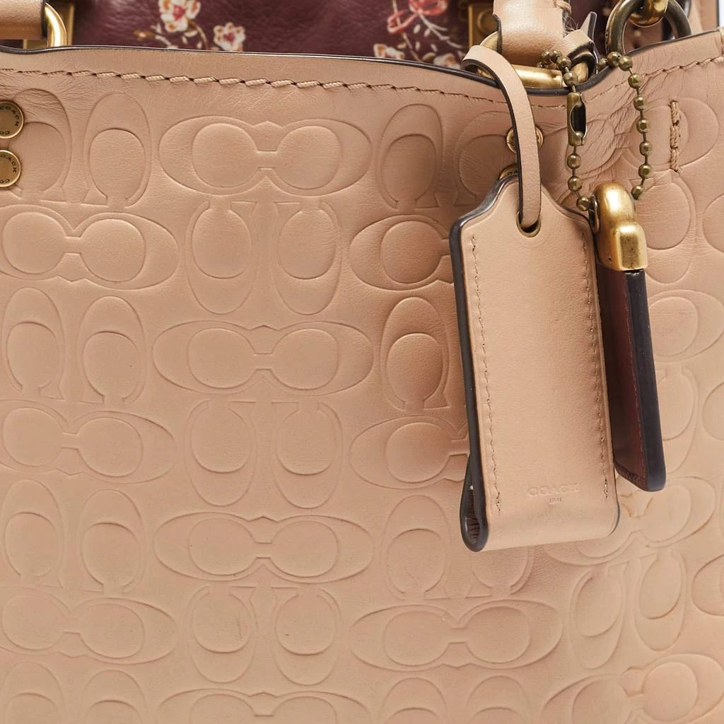商品[二手商品] Coach|Coach Beige Signature Leather Rogue Tote,价格¥1726,第5张图片详细描述