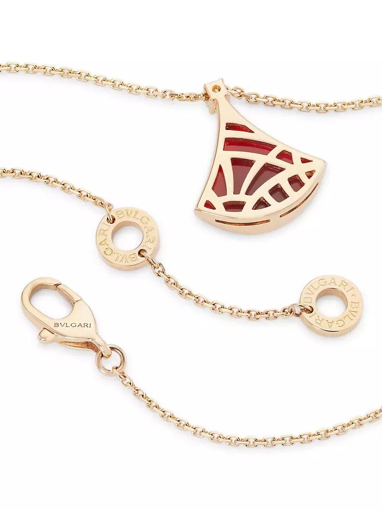 商品BVLGARI|Divas' Dream 18K Rose Gold, Carnelian & Diamond Pendant Necklace,价格¥18499,第3张图片详细描述