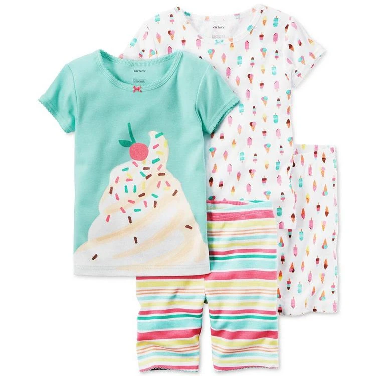 商品Carter's|大/小童4-Pc. Ice Cream Pajama Set, Little Girls (2-6X) & Big Girls (7-16),价格¥187,第2张图片详细描述