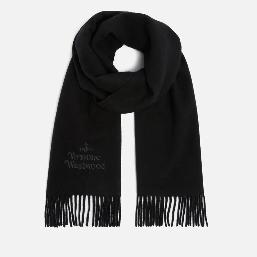 Vivienne Westwood Logo-Embroidered Wool Scarf商品第1张图片规格展示